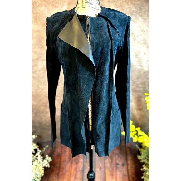 Isabel Marant Adixia Jacket 100% Calf Leather RARE Black size 38 (S/M) - Picture 1 of 16